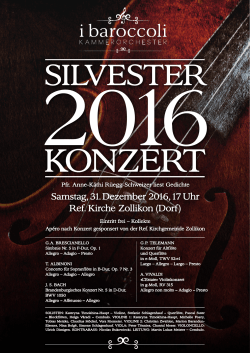 Flyer Silvesterkonzert 2016