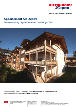 Appartement Alp-Zentral in Kirchberg in Tirol