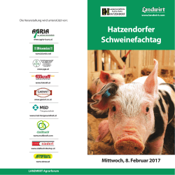 Einladung zum Hatzendorfer Schweinefachtag 2017