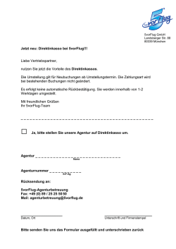 Jetzt neu: Direktinkasso bei 5vorFlug!!! Liebe