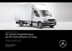 Die Sprinter Komplettlösungen mit den - Mercedes-Benz