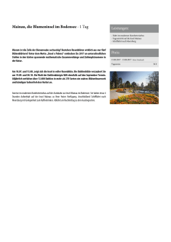 Mainau, die Blumeninsel im Bodensee