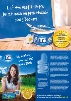 LC 1 von Nestlé gibt`s jetzt auch im praktischen 100g Becher!