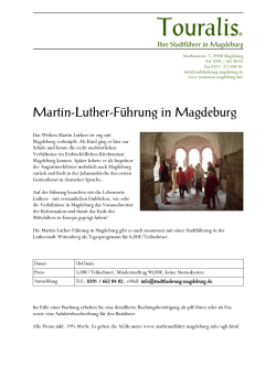 INFO Martin-Luther-F&uuml;hrung Magdeburg