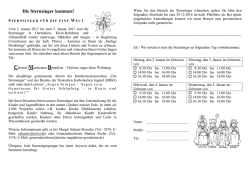 Die Sternsinger kommen - Sankt Maria Magdalena Gernsheim