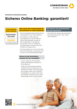 Sicheres Online Banking: garantiert!