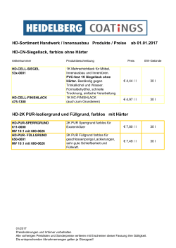HD-Sortiment Handwerk / Innenausbau Produkte - Pfalz