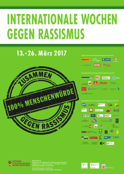 DIN A2 - Internationale Wochen gegen Rassismus