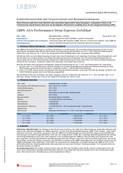 LBBW AXA Performance-Deep-Express-Zertifikat - lbbw