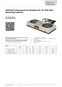 DIGITUS Professional Fan Modules for 19" IP55 Wall