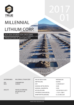 Millennial Lithium Corp