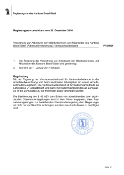 Regierungsratsbeschluss vom 07 - Regierungsrat des Kantons