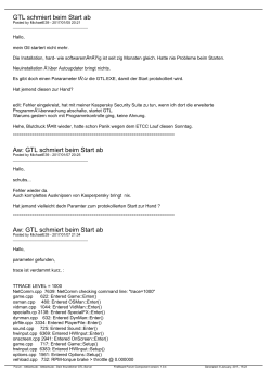 GTL schmiert beim Start ab