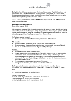 Die Spit&auml;ler Schaffhausen umfassen das Kantonsspital sowie das