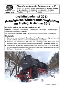 Flyer Dreikönigsdampf 06.01.2017