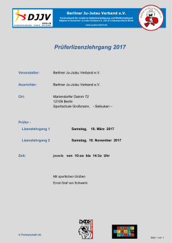 Prüferlizenzlehrgang 2017 - Berliner Ju