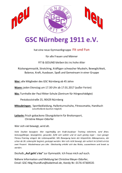 GSC NBG Gymnastik 2017 - Gehörlosen Sportclub Nürnberg