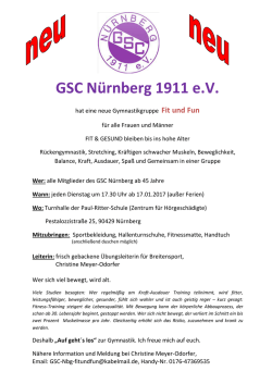 GSC NBG Gymnastik 2017 - Geh&ouml;rlosen Sportclub N&uuml;rnberg