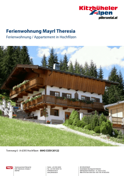 Ferienwohnung Mayrl Theresia in Hochfilzen