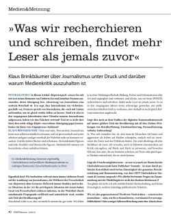 Interview mit Herrn Klaus Brinkb&auml;umer