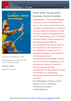 Lumina nova – Texte und Übungen