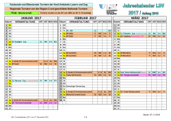 Jahreskalender 2017 - Luzerner Bocciaverband
