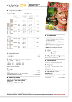 Diabetes - Mediadaten - Kirchheim