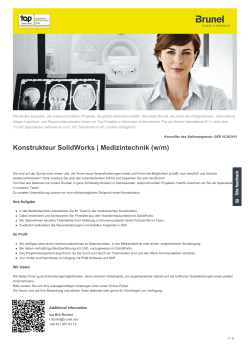 Konstrukteur SolidWorks | Medizintechnik Job in Kiel