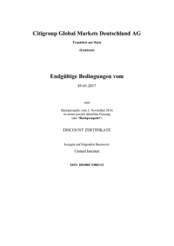 Endgültige Bedingungen vom