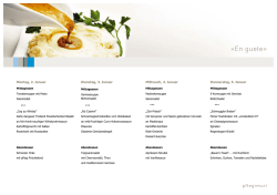Menüplan Bewohner 2.-8. Januar 2017