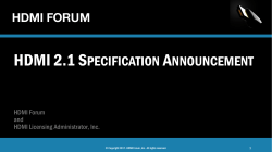 hdmi 2.1 specification announcement