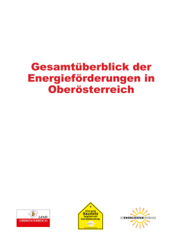 Energieförderungen in Oberösterreich