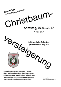 Christbaumversteigerung am 07.01.2017