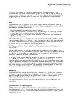 Eightteam B&uuml;hnenanweisung