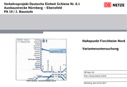 Präsentation Variantenuntersuchung Haltepunkt Forchheim-Nord