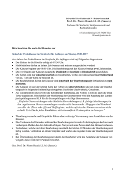 Hinweise - Universit&auml;t Trier