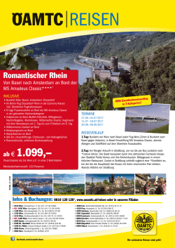 Detailprogramm Romantischer Rhein