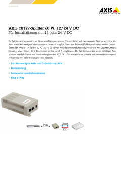 AXIS T8127-Splitter 60 W, 12/24 V DC