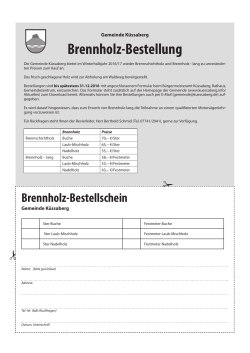 Brennholz-Bestellung