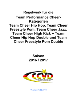 Regelwerk für die Team Performance Cheer