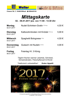 Mittagskarte - welter