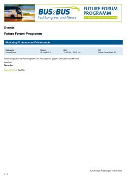Future Forum-Programm