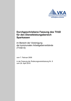 TVöD-S i. d. F. der Änderungsvereinbarung Nr. 8 - KAV-NW