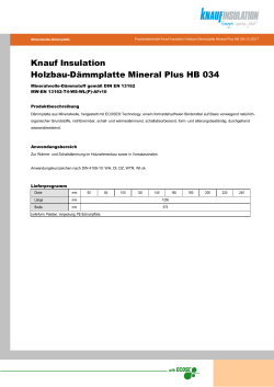 Knauf Insulation Holzbau-Dämmplatte Mineral Plus HB 034