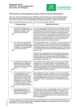 Informationen zum Wohngruppenzuschlag in ambulant betreuten