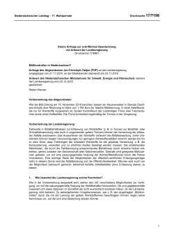 Drucksachen allgemein - Nieders&auml;chsischer Landtag