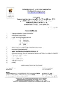 weitere Infos und Tagesordnung