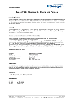 Produktinformation - Seeger Wasch
