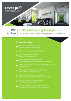 Online-Marketing-Manager (m/w)