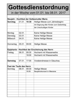 Gottesdienstordnung